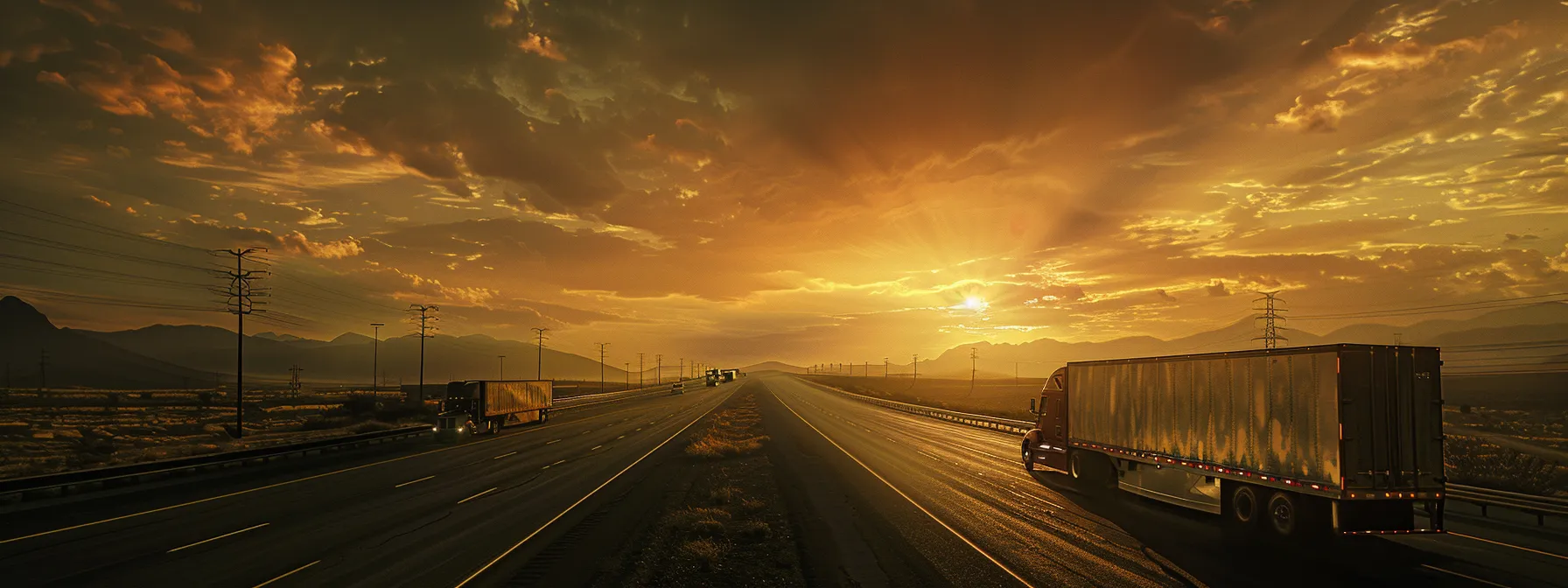 a massive trailer loaded with cargo cruising down a highway, showcasing the efficiency and importance of full truckload (ftl) logistics.